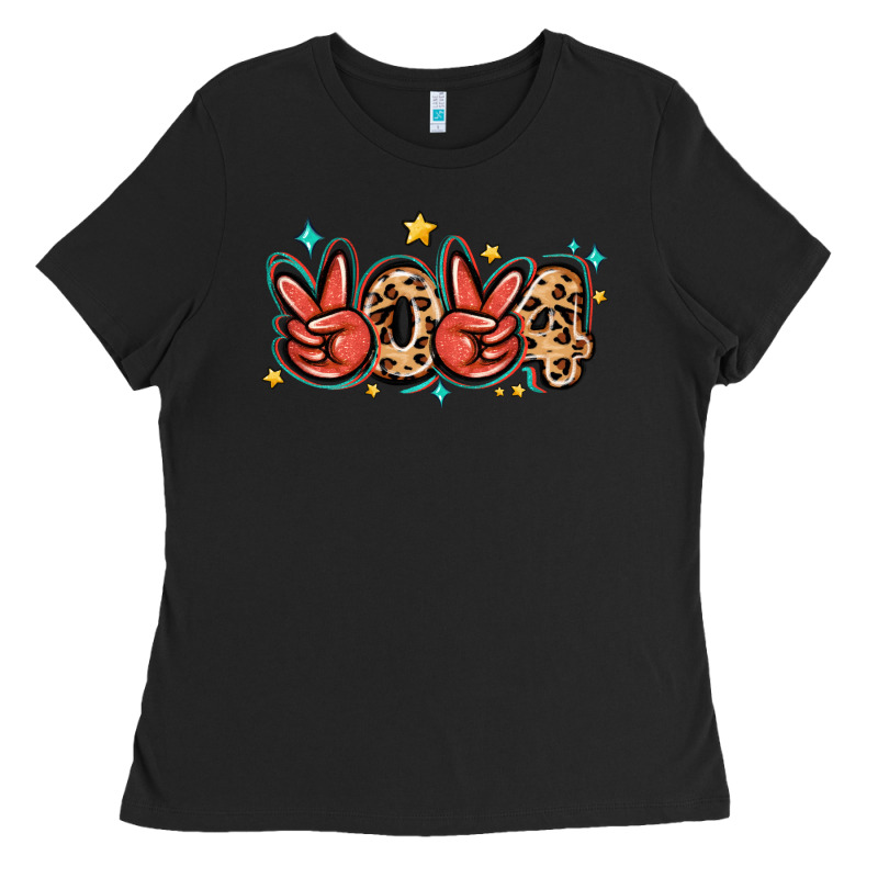 2024 Stars And Leopard Ladies Tee by MaliasSmallBusiness | Teevron