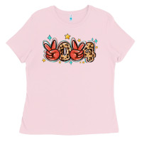 Bubblegum Pink 2024 stars and leopard Ladies Tee - MaliasSmallBusiness