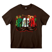 Chocolate Brown papa mexico Heavy Core Tee - Zillion Design Studio