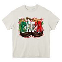 Cream papa mexico Heavy Core Tee - Zillion Design Studio
