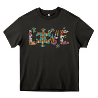 Asphalt love autism awareness leopard cowhide Heavy Core Tee - Artiststas