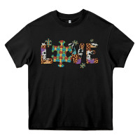 Black love autism awareness leopard cowhide Heavy Core Tee - Artiststas