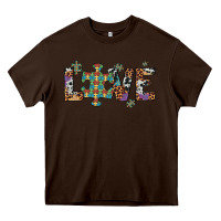 Chocolate Brown love autism awareness leopard cowhide Heavy Core Tee - Artiststas