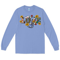 Colony Blue western love nurse Long Sleeve Tee - BarkalooDesign