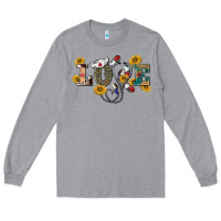 Heather Grey western love nurse Long Sleeve Tee - BarkalooDesign
