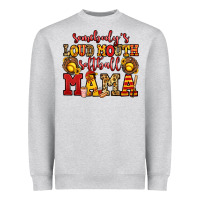 Heather Grey somebody's loud mouth softball mama Heavyweight Sweatshirt - Jasminsmagicworld