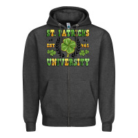 Charcoal Heather st. patricks university Zipper Hoodie - MaliasSmallBusiness