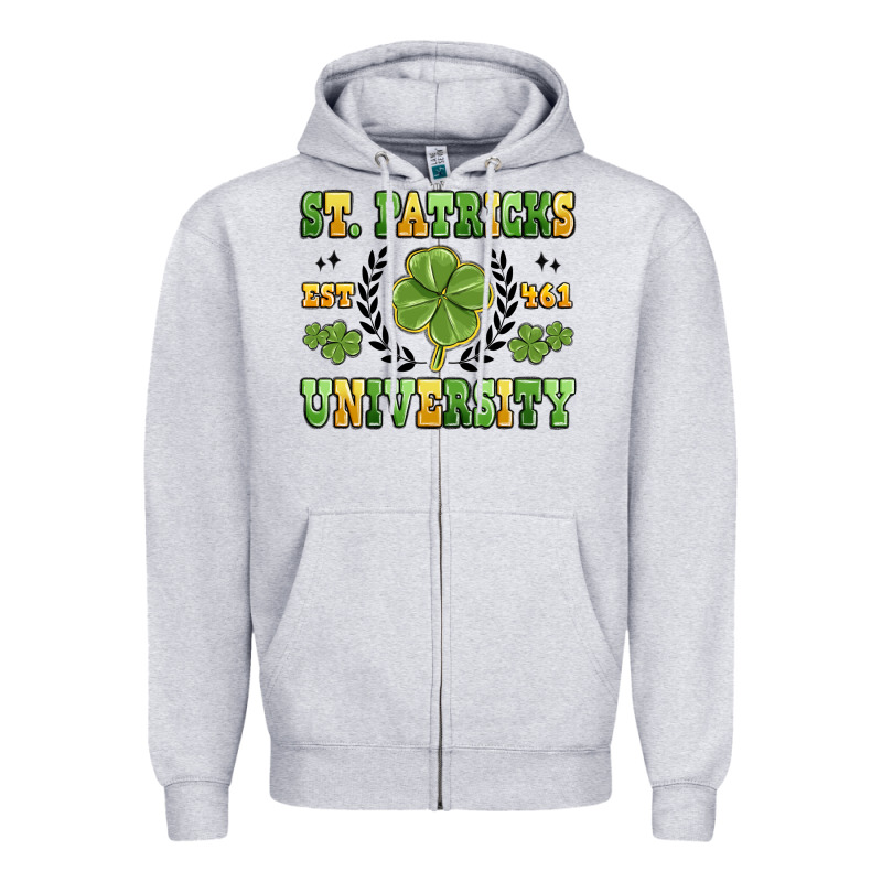 St. Patricks University Zipper Hoodie by MaliasSmallBusiness | Teevron