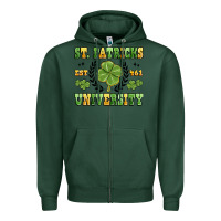 Sports Green st. patricks university Zipper Hoodie - MaliasSmallBusiness