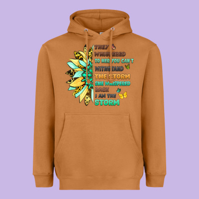 They Whispered To Her You Cant Withstand The Storm Heavyweight Hoodie Designed By Lillyallendesigns