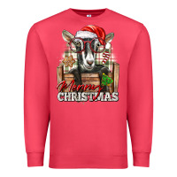 Cardinal Merry Christmas Alpine Goat Premium Sweatshirt - LillyAllenDesigns