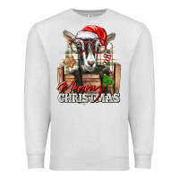 Oatmeal Heather Merry Christmas Alpine Goat Premium Sweatshirt - LillyAllenDesigns