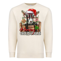 Sandshell Merry Christmas Alpine Goat Premium Sweatshirt - LillyAllenDesigns