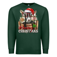 Sports Green Merry Christmas Alpine Goat Premium Sweatshirt - LillyAllenDesigns