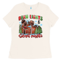 Bone barn lights and silent nights Ladies Tee - MaliasSmallBusiness