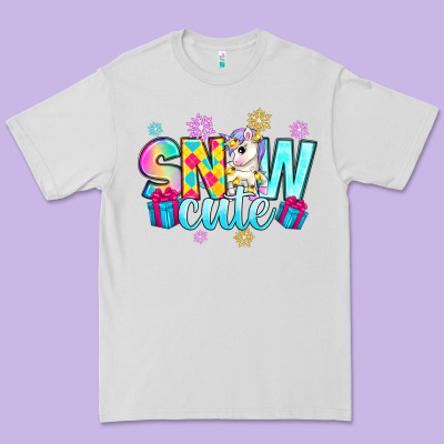 Snow Cute With Unicorn Premium Tee Designed By Zillion Design Studio