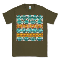 Army Green aztec cowhide seamless Classic Tee - AdoDesignShop