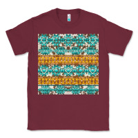 Burgundy aztec cowhide seamless Classic Tee - AdoDesignShop