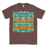 Chestnut aztec cowhide seamless Classic Tee - AdoDesignShop