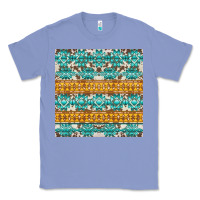 Colony Blue aztec cowhide seamless Classic Tee - AdoDesignShop