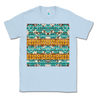 Dusty Blue aztec cowhide seamless Classic Tee - AdoDesignShop