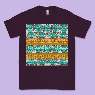 Aztec Cowhide Seamless Classic Tee Designed By Adodesignshop