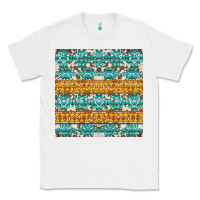 White aztec cowhide seamless Classic Tee - AdoDesignShop