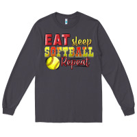 Smoke Eat Sleep Softball Repeat Long Sleeve Tee - LillyAllenDesigns