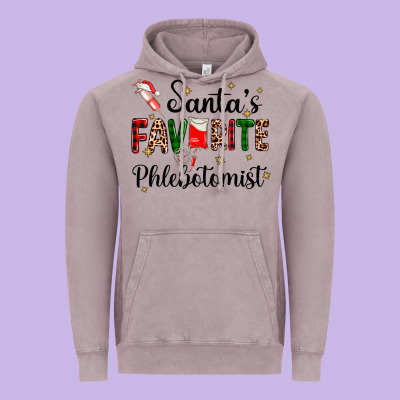 Santas Favourite Phlebotomist Vintage Hoodie Designed By Adodesignshop
