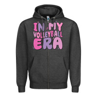 Charcoal Heather in my volleyball era Zipper Hoodie - MaliasSmallBusiness
