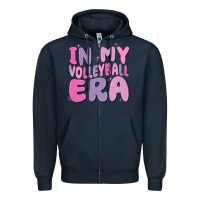 Navy in my volleyball era Zipper Hoodie - MaliasSmallBusiness