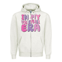 Oatmeal Heather in my volleyball era Zipper Hoodie - MaliasSmallBusiness