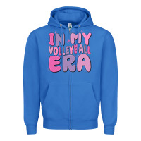 True Royal in my volleyball era Zipper Hoodie - MaliasSmallBusiness