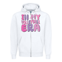 White in my volleyball era Zipper Hoodie - MaliasSmallBusiness