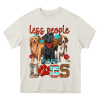 Cream less people more dogs Heavy Core Tee - texasbilliewilder