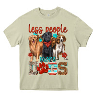 Mossy less people more dogs Heavy Core Tee - texasbilliewilder