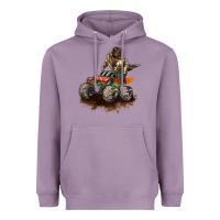 Lavender monster truck and t rex dinosaur Heavyweight Hoodie - LillyAllenDesigns