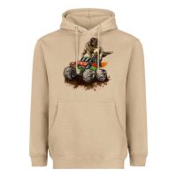 Mushroom monster truck and t rex dinosaur Heavyweight Hoodie - LillyAllenDesigns