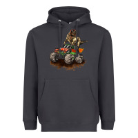 Smoke monster truck and t rex dinosaur Heavyweight Hoodie - LillyAllenDesigns