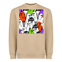 Mushroom boo ghosts seamless pattern Heavyweight Sweatshirt - BundleAndBundleShop