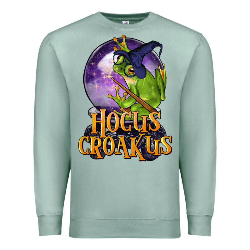 Hocus Croakus Frog Premium Sweatshirt by LillyAllenDesigns | Teevron