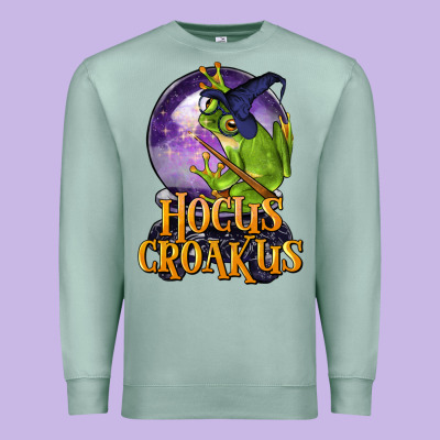Hocus Croakus Frog Premium Sweatshirt Designed By Lillyallendesigns