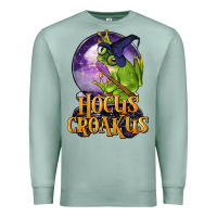 Seafoam Hocus Croakus Frog Premium Sweatshirt - LillyAllenDesigns