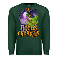 Sports Green Hocus Croakus Frog Premium Sweatshirt - LillyAllenDesigns
