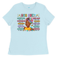 Baby Blue you are beautiful victorious enough strong Ladies Tee - MaliasSmallBusiness