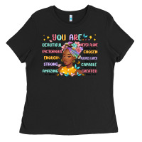 Black you are beautiful victorious enough strong Ladies Tee - MaliasSmallBusiness