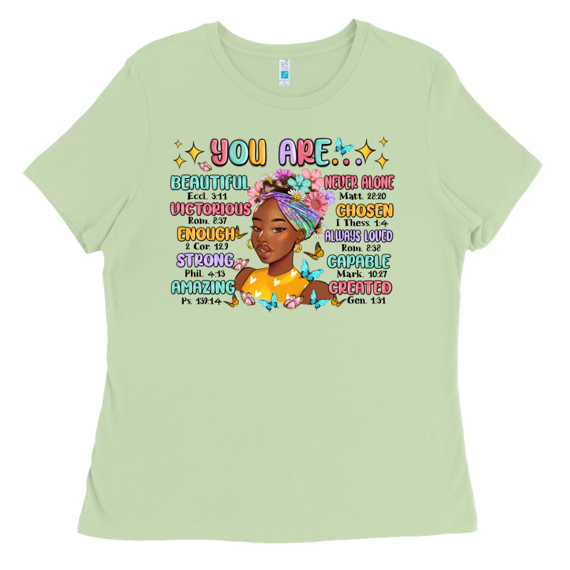 You Are Beautiful Victorious Enough Strong Ladies Tee by MaliasSmallBusiness | Teevron