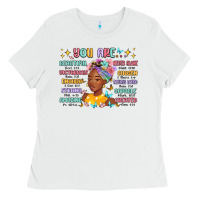 White you are beautiful victorious enough strong Ladies Tee - MaliasSmallBusiness