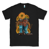Black western boots with sunflowers Classic Tee - Artiststas