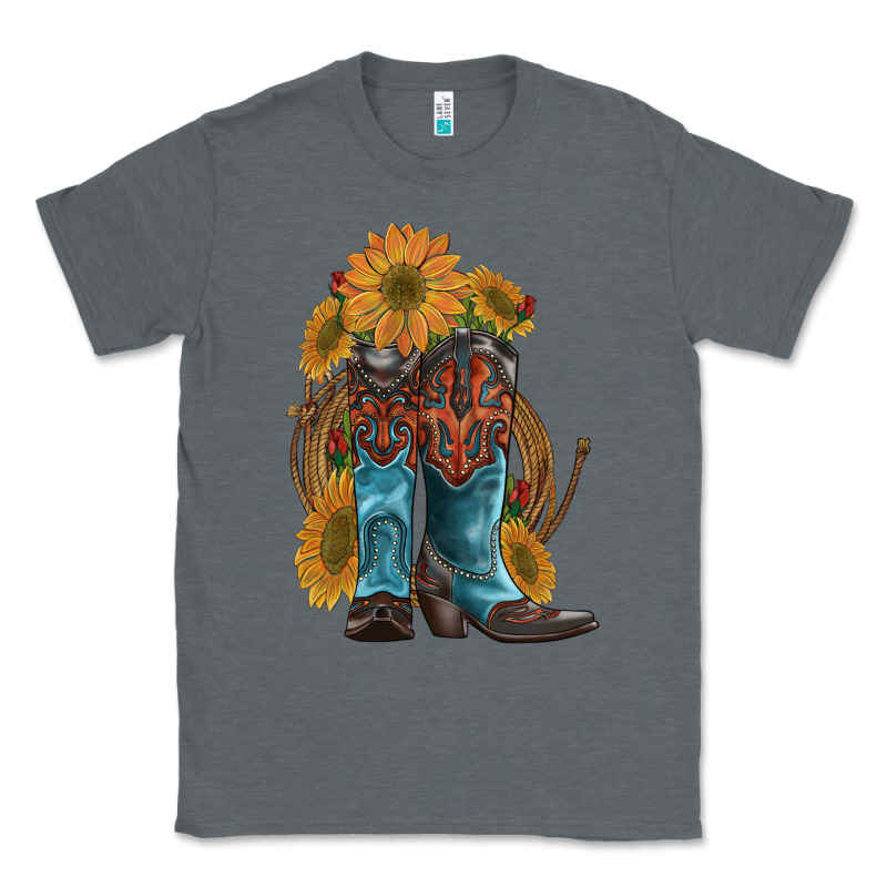 Western Boots With Sunflowers Classic Tee by Artiststas | Teevron